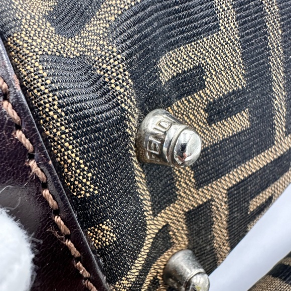 FENDI Zucca Mini Boston Handbag and Compact Wallet - Picture 9 of 14